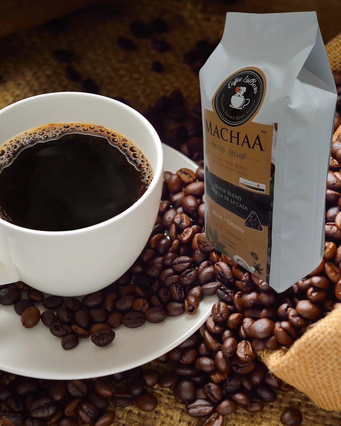 Machaa MachaA Roasted Beans 120oz/340Grms, Grinder needed!